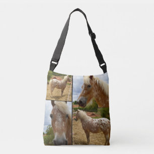 Appaloosa Pferd, Foto Collage Crossbody Bag Tragetaschen Mit Langen Trägern