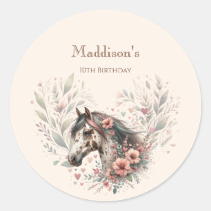 Appaloosa-Pferd Geburtstag Runder Aufkleber