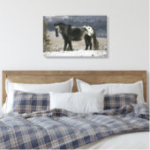 Appaloosa Pferd im Schnee Leinwanddruck (Insitu (Schlafzimmer))
