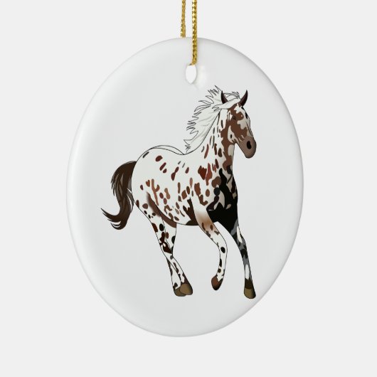 Appaloosa Pferd Keramik Ornament (Rechts)