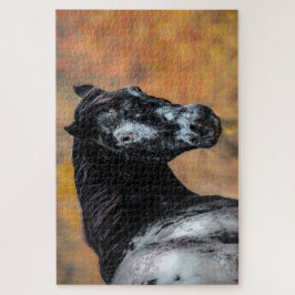 Appaloosa Pferd mit Herbstfarben Puzzle