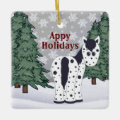 Appaloosa Pferd mit personalisiertem Appetit Keramikornament (Vorderseite)