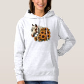 Appaloosa Pferd mit Sonnenblumen Hoodie (Vorderseite)