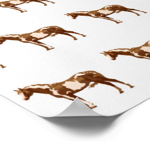 Appaloosa-Pferd Reitsport Aquarell Tier Poster