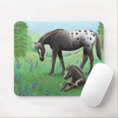 Appaloosa-Pferd und Fohlen Mousepad (Mit Mouse)