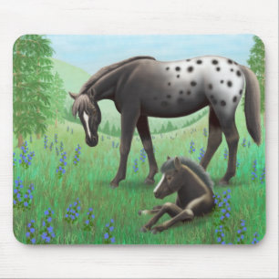 Appaloosa-Pferd und Fohlen Mousepad