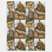 Appaloosa Pferde FotoCollage, groß Fleecedecke (Vorderseite)