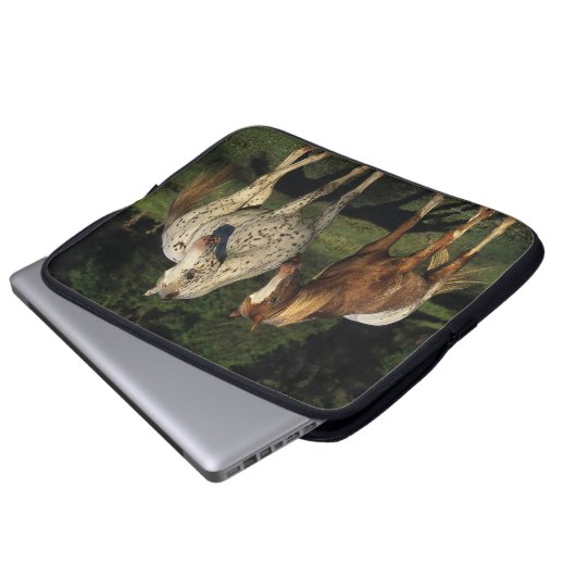 Appaloosa-Pferde Laptopschutzhülle (Vorne Knopf)
