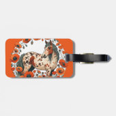 Appaloosa Pferde Mohn Appy Pferde Gepäckanhänger (Rückseite horizontal)