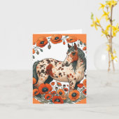 Appaloosa Pferde Mohn Appy Pferde Karte (Gelbe Blume)