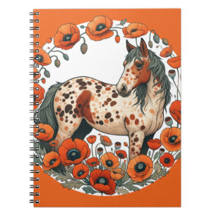 Appaloosa Pferde Mohn Appy Pferde Notizblock