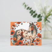 Appaloosa Pferde Mohn Appy Pferde Postkarte (Stehend Vorderseite)