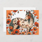Appaloosa Pferde Mohn Appy Pferde Postkarte (Vorne/Hinten)