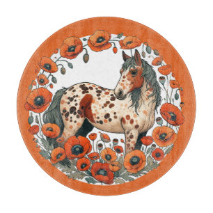 Appaloosa Pferde Mohn Appy Pferde Schneidebrett