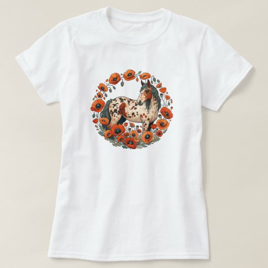 Appaloosa Pferde Mohn Appy Pferde T-Shirt (Design vorne)