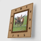 Appaloosa Pferde Quadratische Wanduhr (Winkel)