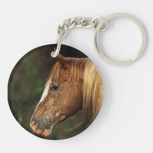 Appaloosa-PferdeHeadshot 1 Schlüsselanhänger (Rückseite)
