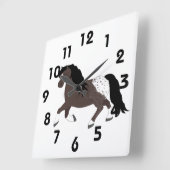 Appaloosa Pony Clock Quadratische Wanduhr (Winkel)