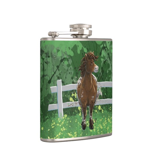 Appaloosa Pony Flachmann (Rechts)