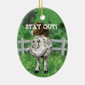 Appaloosa Pony Keramik Ornament (Hinten)