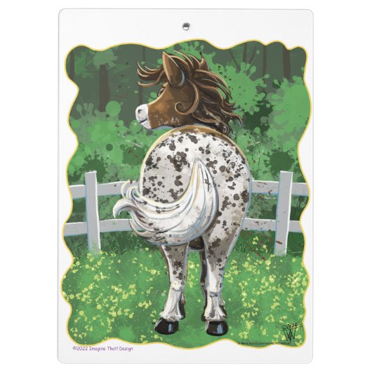 Appaloosa Pony Klemmbrett (Rückseite)