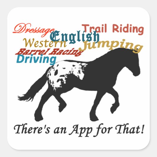 Appaloosa Quadratischer Aufkleber (Vorderseite)