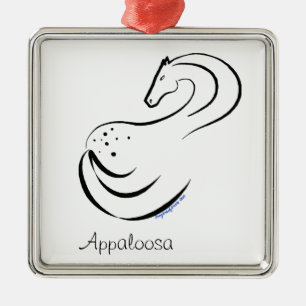 Appaloosa Stilfarbe zeichnend Ornament Aus Metall