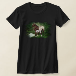 Appaloosa-Stute-Fohlen Geflecktes Pferd Western Ar T-Shirt