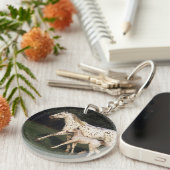 Appaloosa-Stute und Fohlen auf dem Gebiet Schlüsselanhänger (Vorderseite rechts)