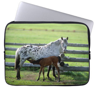 Appaloosa-Stute und Fohlen Laptopschutzhülle