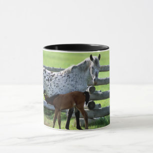 Appaloosa-Stute und Fohlen Tasse