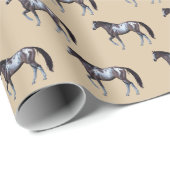 Appaloosa Stute | Westernpferd | laufend - Geschenkpapier (Rolleneckpunkt)