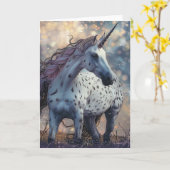 Appaloosa Unicorn Karte (Gelbe Blume)