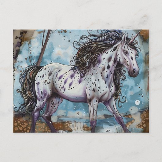 Appaloosa Unicorn Postkarte (Vorderseite)