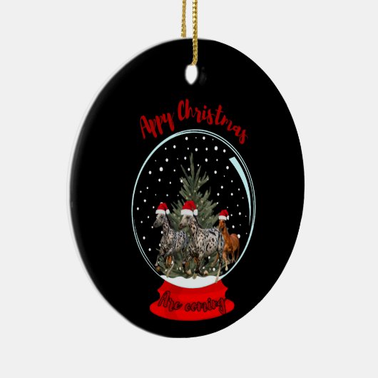 Appaloosa Weihnachten Keramik Ornament (Rechts)