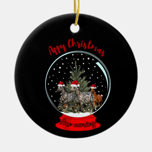 Appaloosa Weihnachten Keramik Ornament (Vorne)