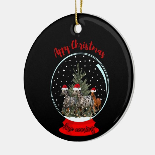 Appaloosa Weihnachten Keramik Ornament (Links)