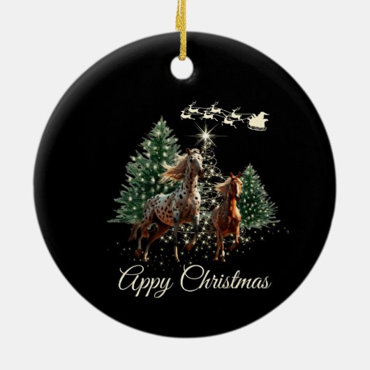 Appaloosa Weihnachten Keramik Ornament (Hinten)