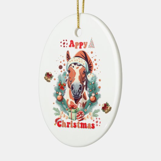 Appaloosa Weihnachten Keramik Ornament (Links)