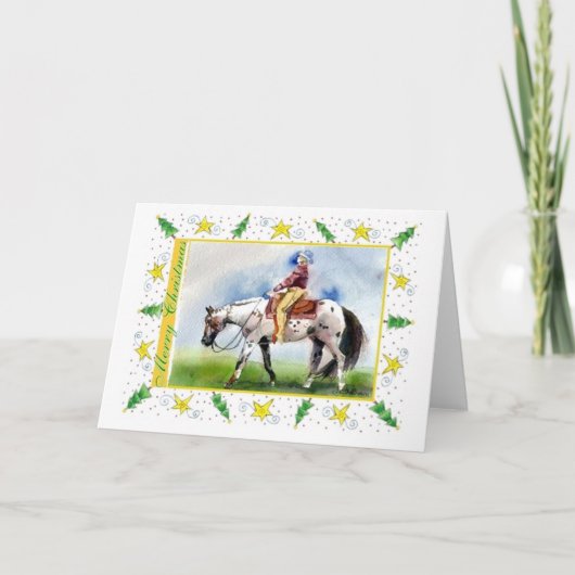 Appaloosa Western Vergnügen Blank Weihnachtskarte Feiertagskarte (Vorderseite)