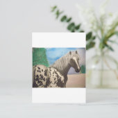 Appaloosa Winter Postkarte (Stehend Vorderseite)