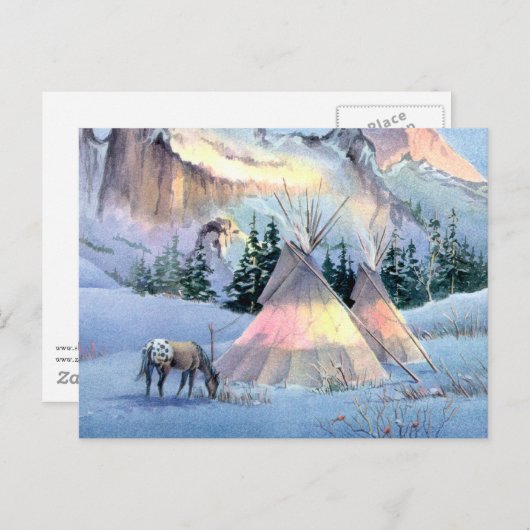 APPALOSA HORSE TIPI CAMP by SHARON SHARPE Postkarte (Vorne/Hinten)