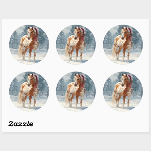 Appalossa Horse Christmas Sticker (Blatt)