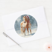 Appalossa-Pferd-Weihnachtssticker Runder Aufkleber (Umschlag)