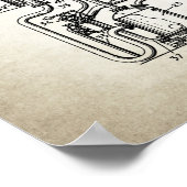 Apparate für die Destillation von Alkoholpatenten Poster (Ecke)