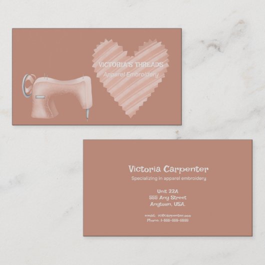 Apparel Embroidery Visitenkarte (Vorne/Hinten)