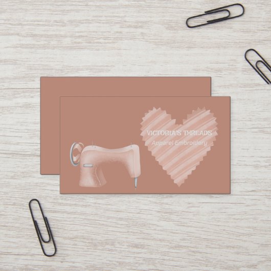 Apparel Embroidery Visitenkarte (Vorderseite/Rückseite Beispiel)