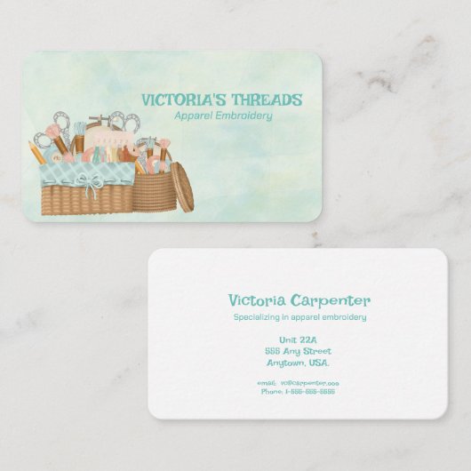 Apparel Embroidery Visitenkarte (Vorne/Hinten)