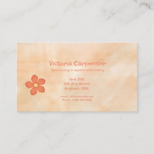 Apparel Embroidery Visitenkarte (Rückseite)