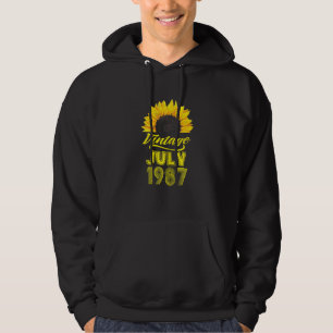 Apparel Sonnenblume Vintag Juli 1987 35 Birt Hoodie